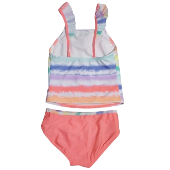 NWT Cat & Jack Girl's 2 PC Tie-Dye Tankini Swimsuit XS 4/5 - Picture 3 of 6